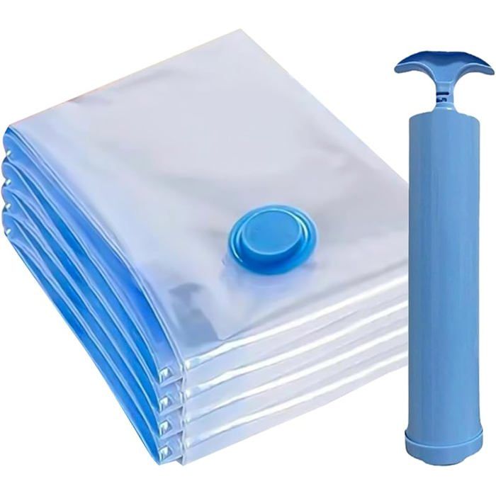 Sac Rangement Sous Vide AspirateurSac de RangementLot de 4 Vetement ReutilisableAdaptés aux Voyagesaux 4pc40*60