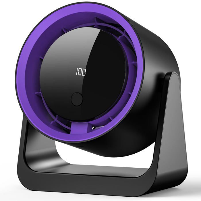 Mini ventilateur de table USB 5 vitesses minuterie 3-6-9h fixation murale pour bureau/maison/chambre cadeau été Meoiruery