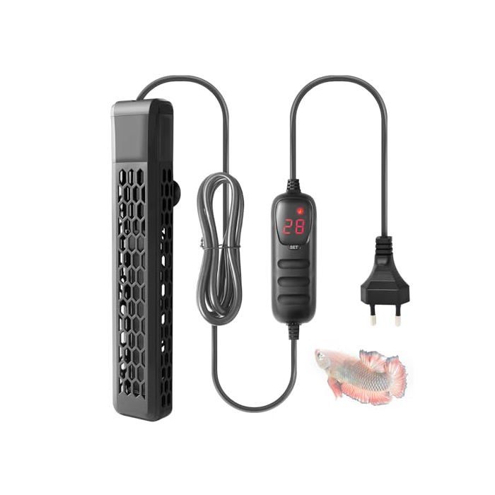 200W 400W Chauffage PTC dAquarium avec Contrôleur Chauffage Numérique pour Aquarium de 100 à 400L Chauffage Immergé dAquarium