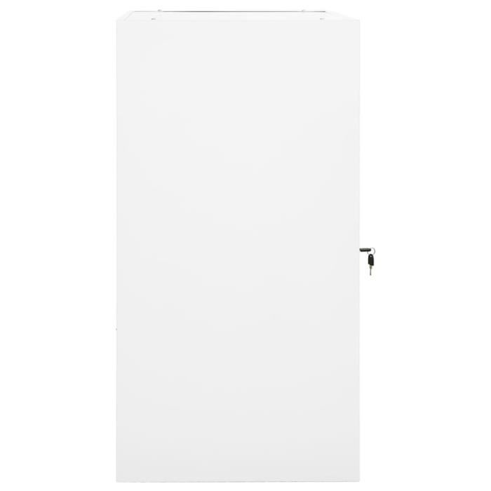 Armoire à Selles Blanche 53x53x150 Cm En Acier – Rangement Sécurisé Avec Porte-selle Et étagères