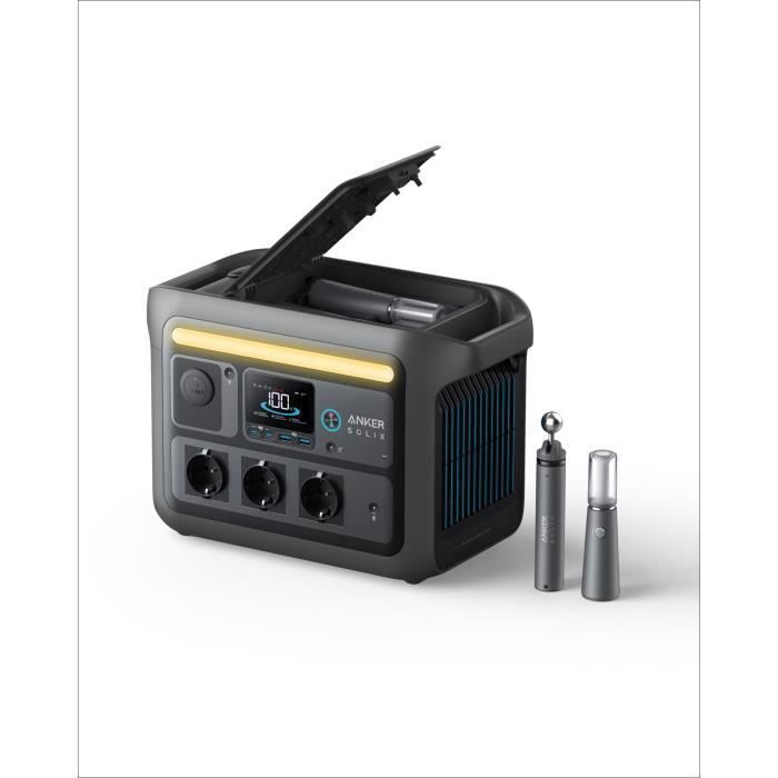 Générateur Solaire Portable - ANKER - C800X - Batterie 768Wh - 1200W - Recharge Ultra-Rapide