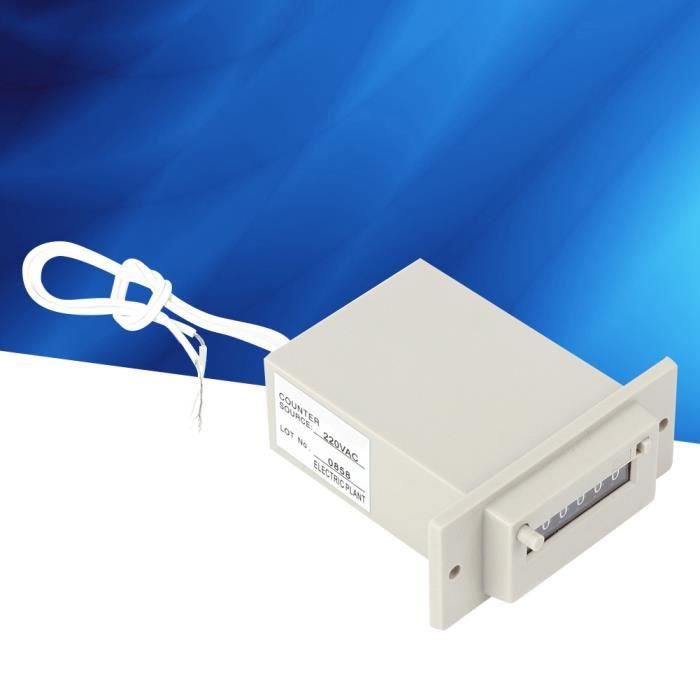 Compteur Électromagnétique 6 Chiffres à Réinitialisation Par Pression LFC-6 - AC 220V Avec Coque Plastique