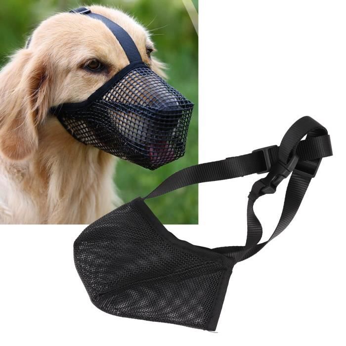 Comparer les prix de Muselière en Nylon noir Ajustable Réglable Pour Chien Tour de Museau YS002 84530