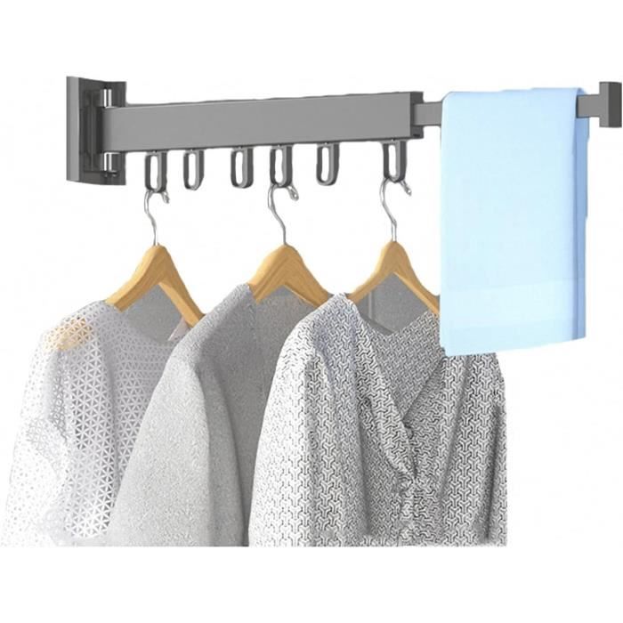 Porte-vêtements Mural Extensible Telesmart 50 - 50 Cm - Pour Petits Espaces