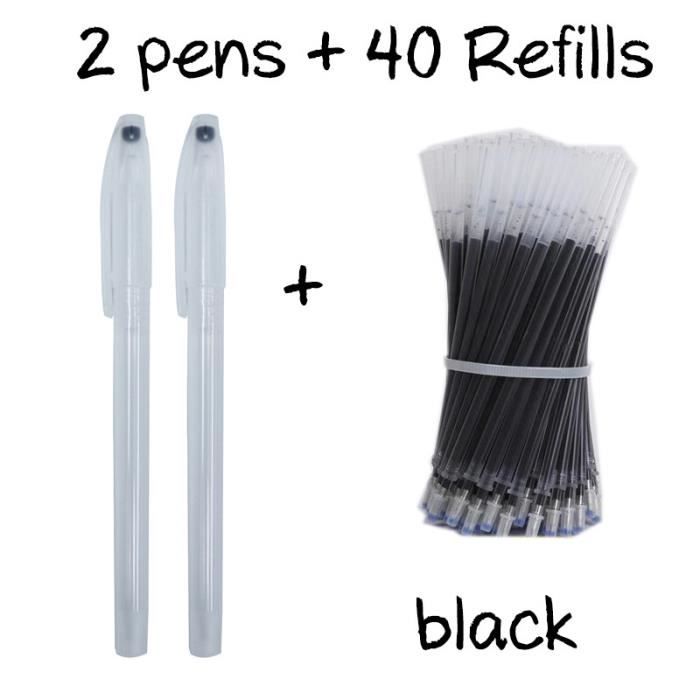 Lot de 100 stylos de recharge pour stylo de marquage en tissu, cuir et chaussures Argenté