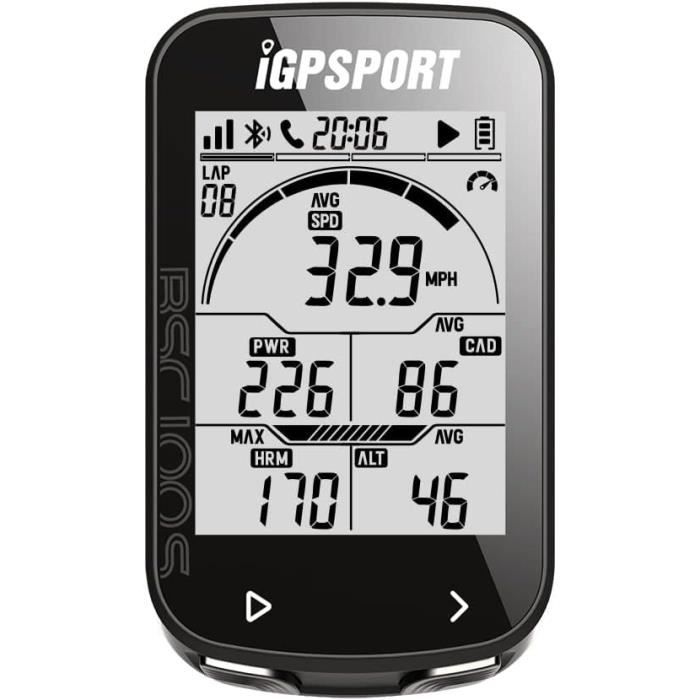 Ordinateur de vélo GPS,Compteur de Vitesse et Compteur kilométrique sans Fil Ant+,Ordinateur de vélo Rechargeable étanche IPX7 av