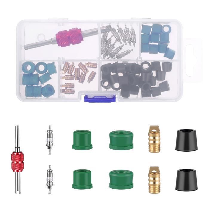 Kit De 10 Valves De Climatisation Auto - Cuivre Argenté 2,7 Cm - Neuf