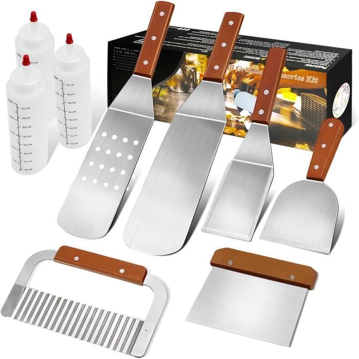 Set Spatules Onlyfire Pour Plancha - 3 Pièces Acier Inoxydable