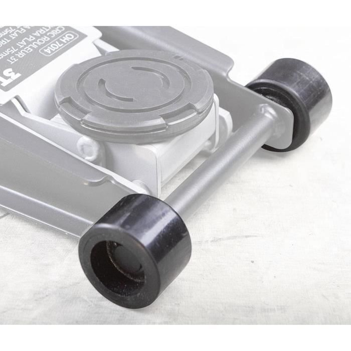 2 Roues De Remplacement Pour Cric Hydraulique Horizontal - Acier, Diamètre 65 Mm - Compatible Cric 2,5 Tonnes - 7