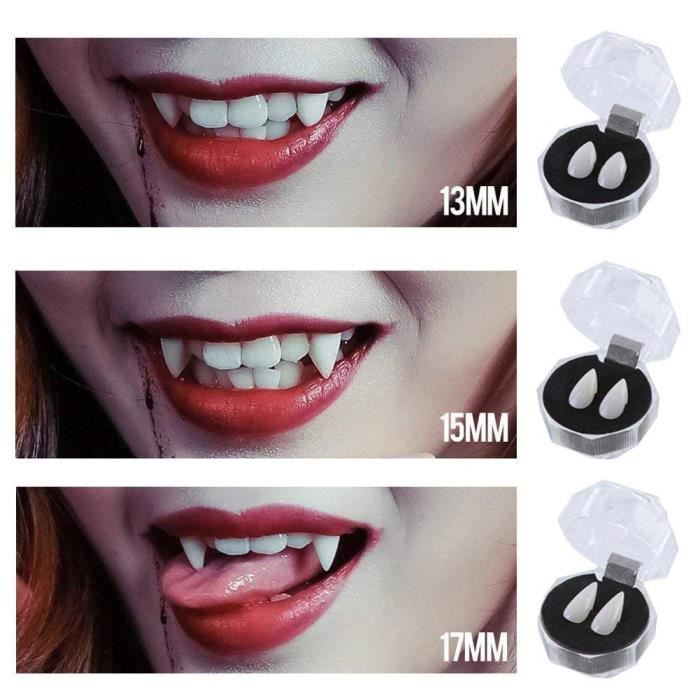 Lot De 3 Paires De Dents De Vampire Pour Deguisement D Halloween Achat Vente Objet Decoratif Cdiscount