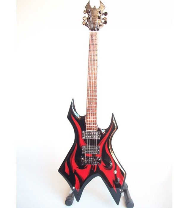Guitare miniature rouge - BC Rich - Réplique de la guitare originale de Kerry King - Slayer - Trash Metal Guitare miniature rouge - BC Rich - Réplique de la guitare originale de Kerry King - Slayer - Trash Metal