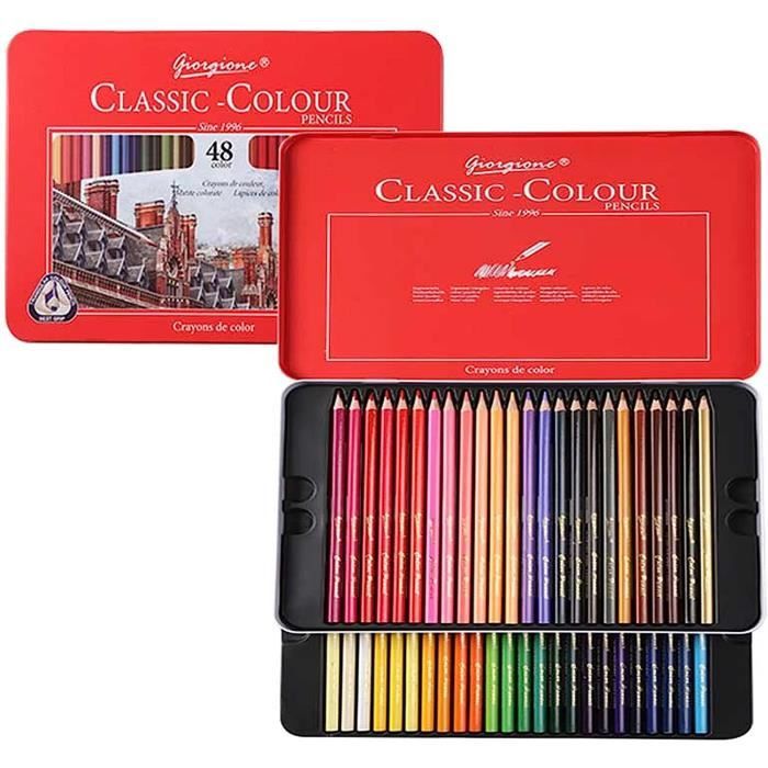 48 Pcs Crayons De Couleur, Crayons De Couleur Professionnel Pour Adultes Et Artistes Crayons De