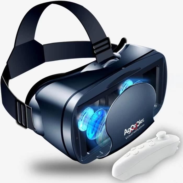 Casque VR, Casque Réalité 3D Virtuelle, Qualité d'image 2K HD & Lumière  Anti-Bleue-Casque de Réalité Virtuelle pour Jeux et Fil A13 - Cdiscount