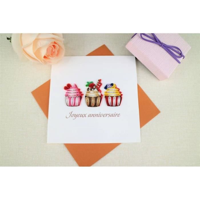 Carte De Vœux 3d Quilling Papier Roule Faite A La Main Quilled Handmake Pour Feter Joyeux Anniversaire Motif Gateau 3 Etages Cdiscount Beaux Arts Et Loisirs Creatifs Carte De Vœux 3d Quilling Papier Roule Faite A La Main Quilled Handmake Pour Feter Joyeux Anniversaire Motif Gateau 3 Etages Cdiscount Beaux Arts Et Loisirs Creatifs