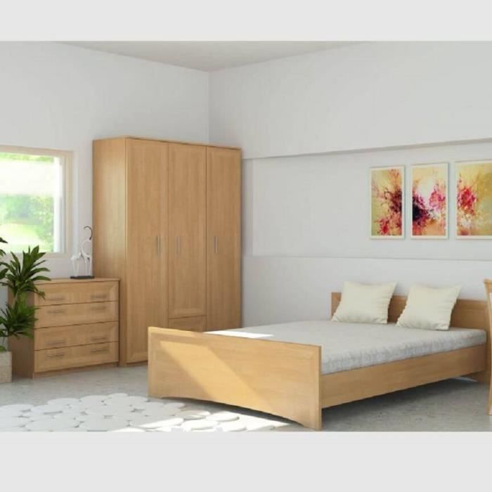 Armoire Agatha Couleur Hetre Clair Chambres Adultes Achat