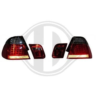 1214898 Paire de feux arrière rouge - noir pour BMW SERIE 3 Berline Break de type E46 de 2001 a 2005