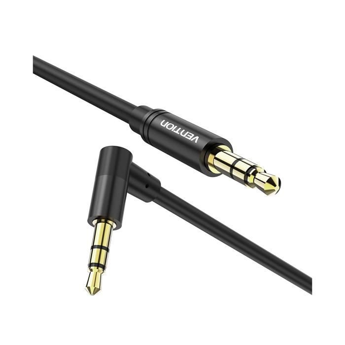 Câble Jack Audio Câble Auxiliaire 3.5mm Mâle vers Mâle Coudé 90