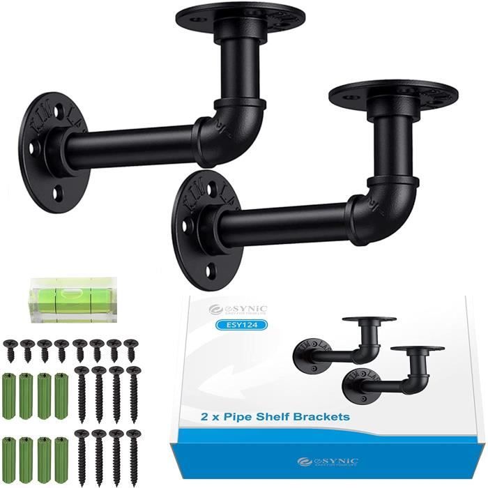 Lot De 2 Supports Tuyau Réglables 107-112 Mm - Fixation Murale/Plafond, Acier Zinc Pour Tuyaux Et Tubes