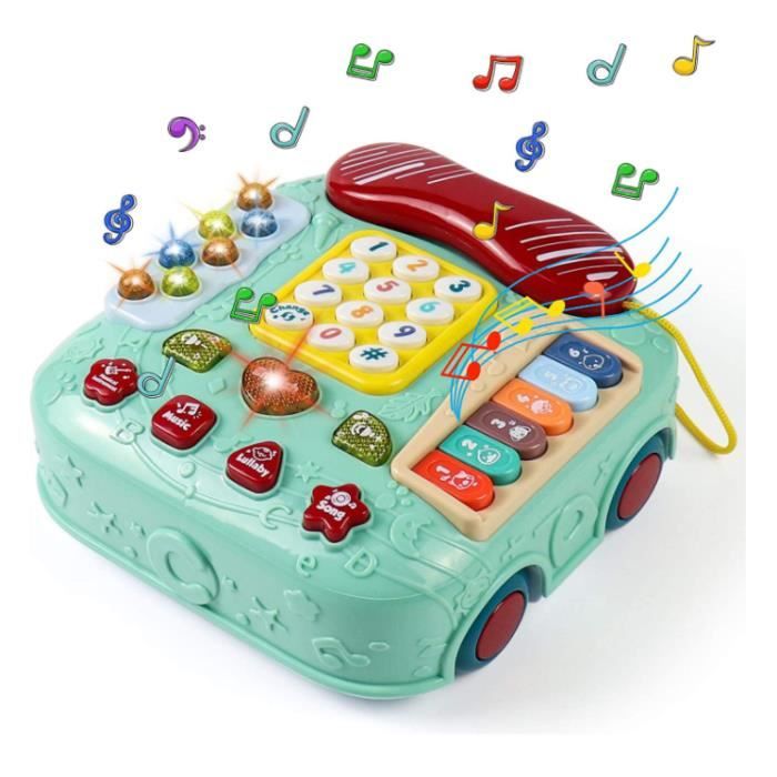 Jouet Enfant 1 an 2 Ans Jouets Musicaux 5 en 1 Telephone Interactif Jouets  à Enfant Cadeau pour Garçon Fille 1 2 3 Ans - Cdiscount Jeux - Jouets