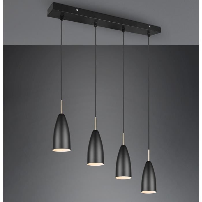 Shadora Lampe à Suspension Yuki Noir Mat - Cdiscount Maison