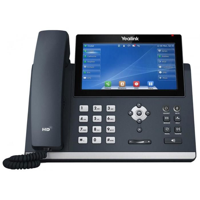 Téléphone IP - YEALINK - T48U - 16 comptes SIP - Écran LED 178 cm - Gigabit Ethernet