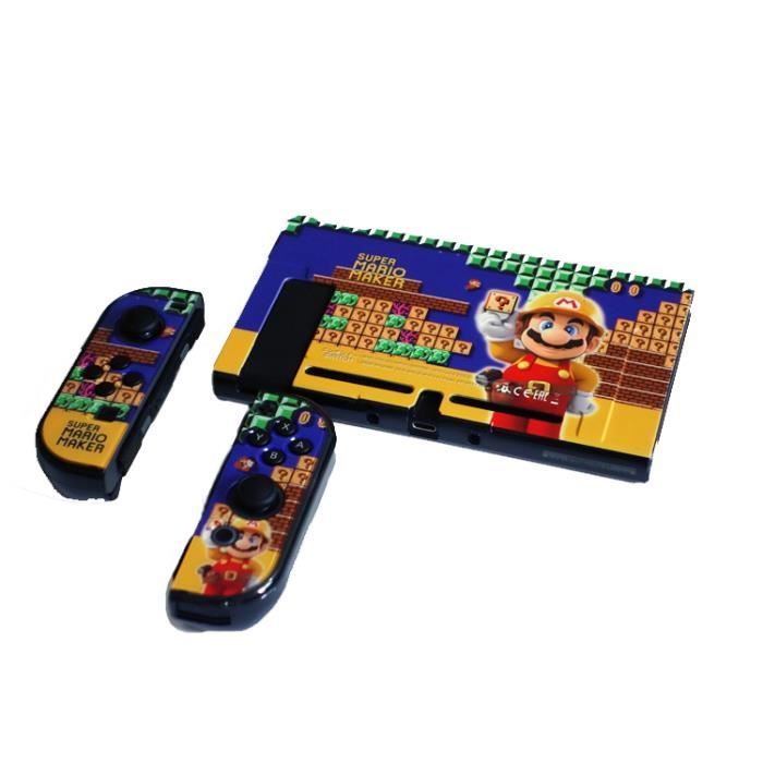 coque housse pour nintendo switch console joy con etui rigide super mario maker cdiscount informatique