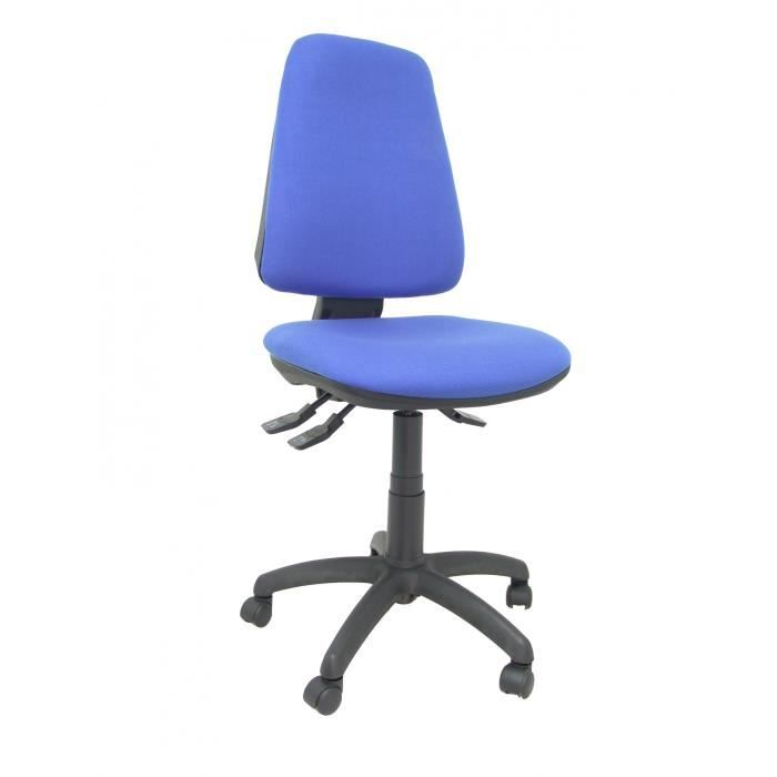 fauteuil de bureau ergonomique avec mécanisme synchro, réglable en hauteur et roues en nylon, assise et dossier rembourrés en tissu