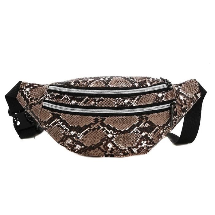 Sac banane de plage pour femmes de en peau de serpent de tte pour