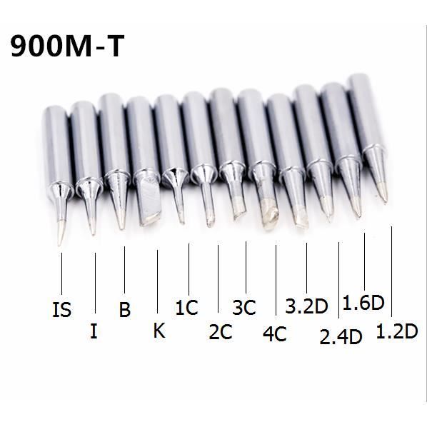 10 Pointes De Fer à Souder 900M-T-I - Cuivre Plaqué Fer/nickel - Pour Station 936, 937 - Forme I (aiguille)