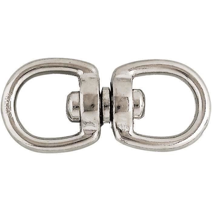 CHAPUIS - Touret double zamak nickelé fil Ø5.5mm 40kg blister 1