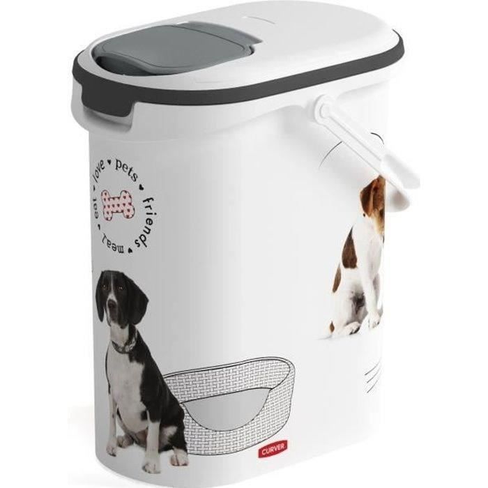 CURVER Conteneur à croquettes pour chien kg 10L Love Pets