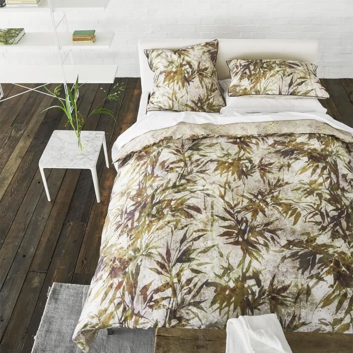 Dessus de lit Slub rayures 240x260 coton - Beige - 0.00