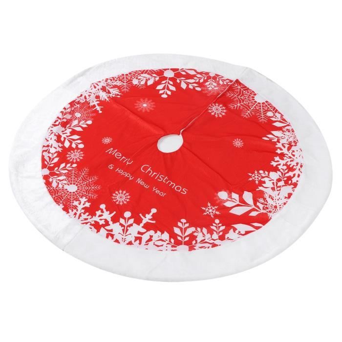 Jupe D'Arbre De Noël 122 CM Gris Avec Flocons De Neige - Couverture Sapin + Coussin Sol - Décoration Festive Luxueuse