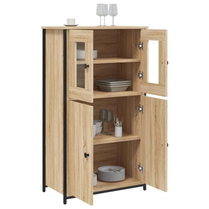LE SHOP Buffet haut chêne sonoma 62x32x1065 cm bois dingénierie 130113