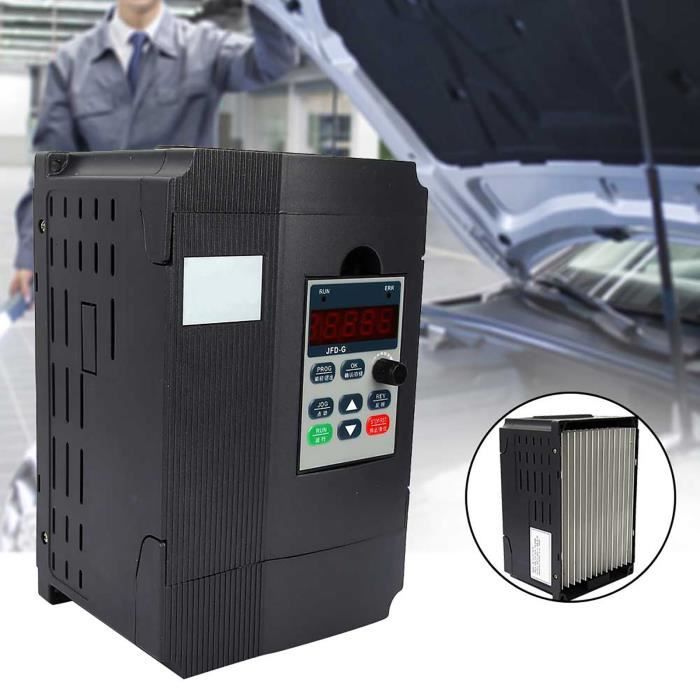 Convertisseur Fréquence Variable 1.5KW 220V Monophasé Vers Triphasé - Pour Pompes, Machines, Ventilation - 12