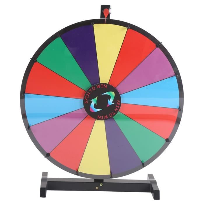 Garosa Ensemble de jeu de roue tournante Roue de rotation de fentes colorées avec support de
