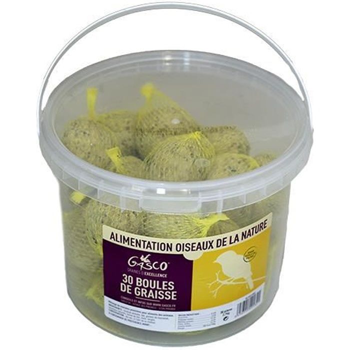 Meilleurs prix pour Boule De Graisse Pour Oiseaux - GASCO - Seau De 30 Boules - Oiseau sauvage