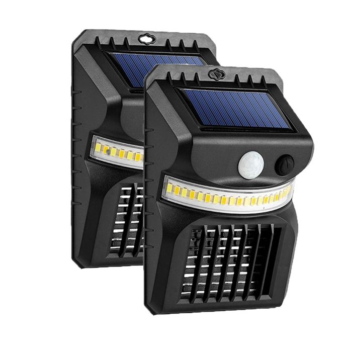 Lampe solaire Jardin HIBA - Anti-moustique - 3 modes - Détecteur de Movement - Etanche IPX 65