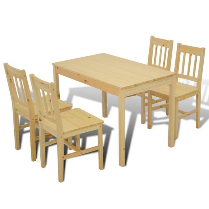 Set Table Cuisine Avec 4 Chaises Table A Manger En Bois Achat
