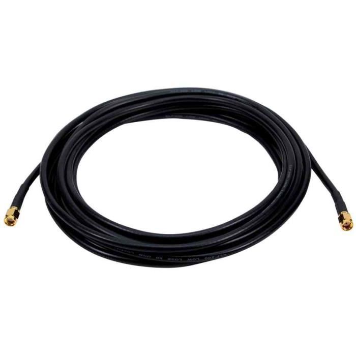 Rallonge pour antenne intérieure WiFi, 5 m, noir