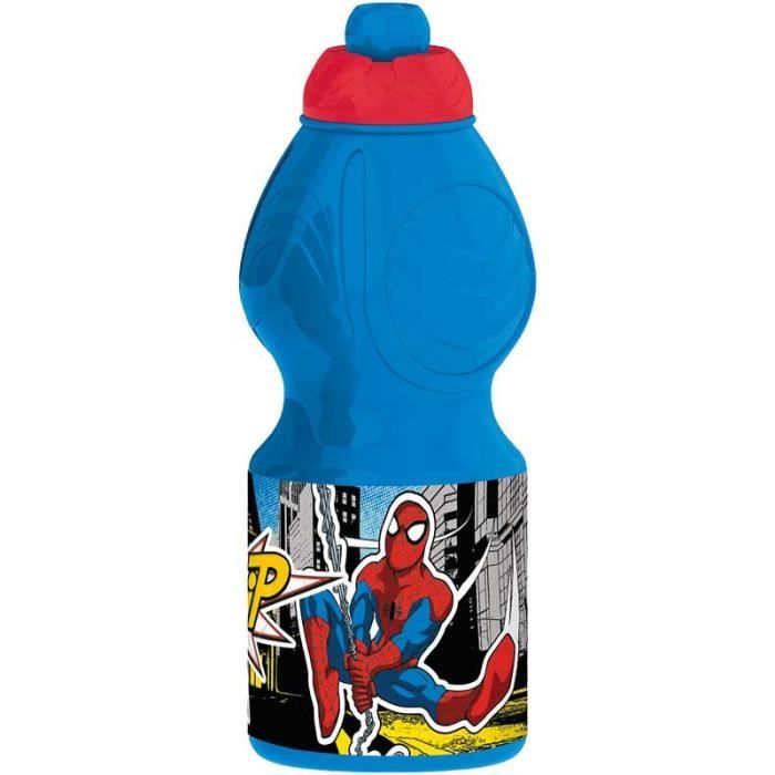 Gourde Sport Enfant Spiderman 400 Ml - Sans BPA, Anti-fuite - Licence Officielle