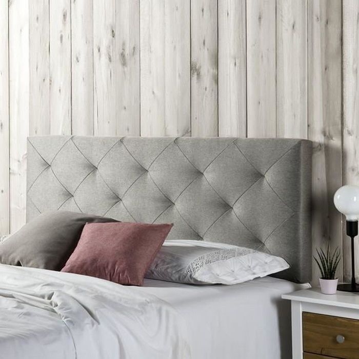 Tête de lit tapissée - MARCKONFORT - Leonor - Gris - Style