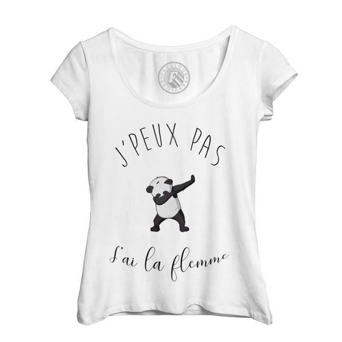 J/'Peux Pas J/'ai La Flemme Marmotte Ados Rigolo Femme T-Shirt