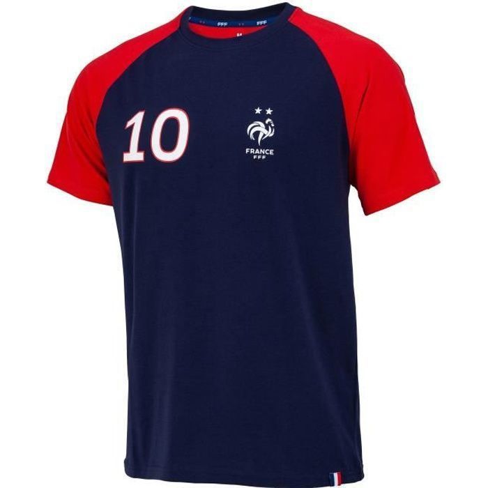 t-shirt enfant fff player mbappé n°10 enfant - bleu