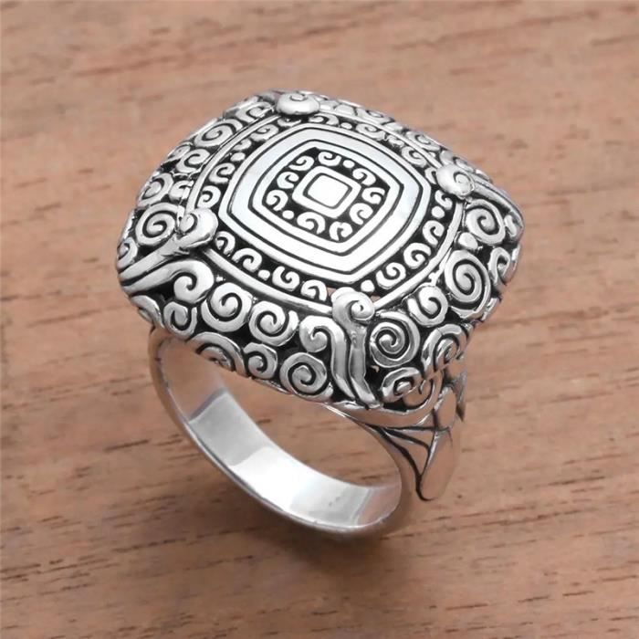Flongo Bague pour Homme Biker Motard Motif Noeud Celtique Alliance Acier Inoxydable Couleur Argent Or Noir Style Rétro Vintage