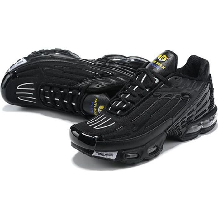 Baskets NIKEs Airs TN Plus 3 Chaussures tout noir de course pour hommes -  Cdiscount Sport