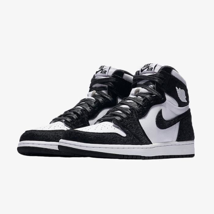 Basket Air-Jordan 1 Air-Jordan One AJ 1 Retro High Chaussure pour Homme et  Femme Noir Noir 