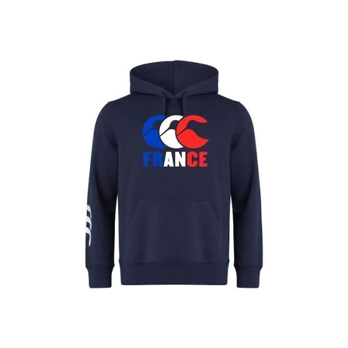 Sweat à capuche France adulte bleu - Canterbury - Manches longues - Rugby - Respirant Sweat à capuche France adulte bleu - Canterbury - Manches longues - Rugby - Respirant
