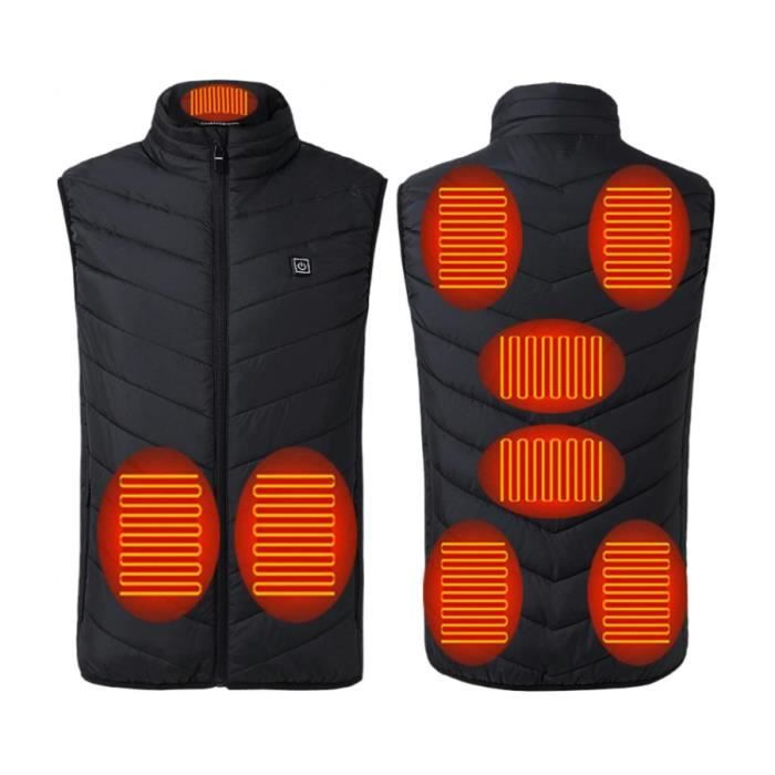 Gilet Chauffant USB Enfant - 3 Températures Réglables, Imprimé Anime, Sans Manche