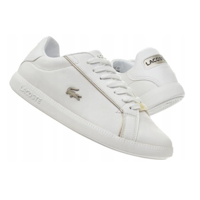 baskets blanches lacoste femme